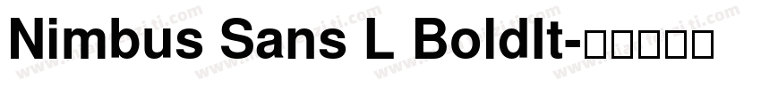 Nimbus Sans L BoldIt字体转换